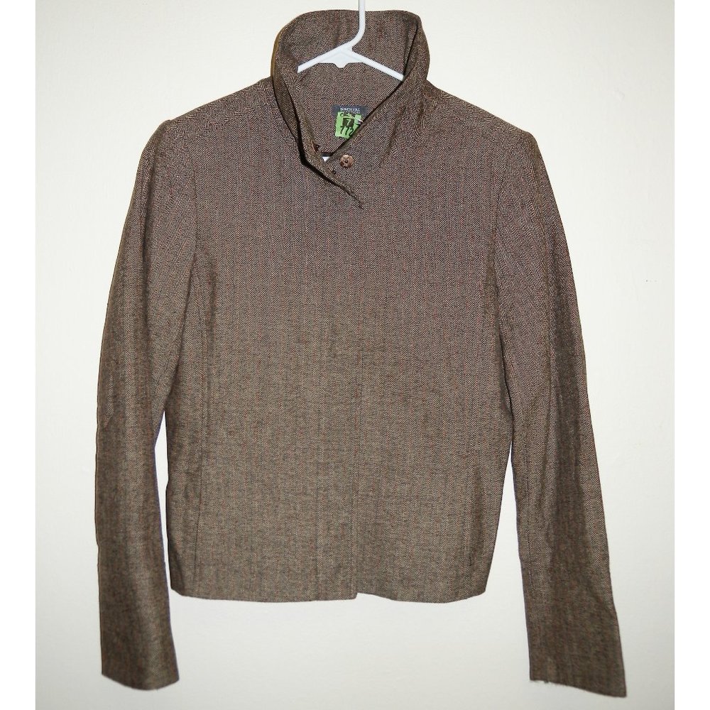 Kenneth Cole Brown Herringbone Blazer